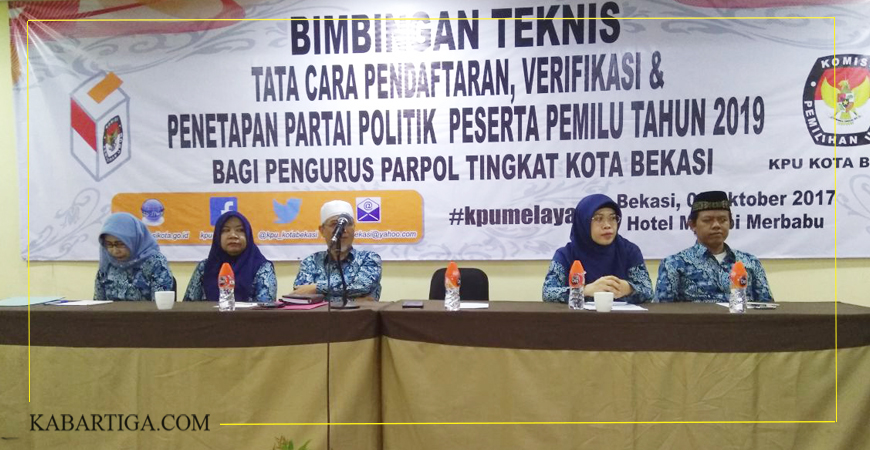 KPU Kota Bekasi Gelar Bimtek Untuk Pendaftaran Parpol Peserta Pemilu 2019