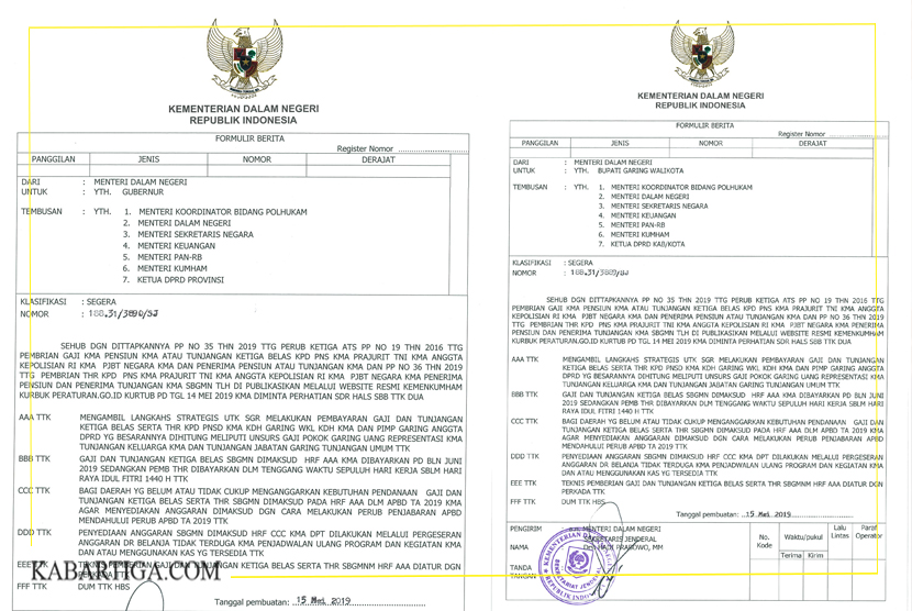 Sekjen Kemendagri : Pencairan THR dan Gaji ke 13 Hukumnya Wajib