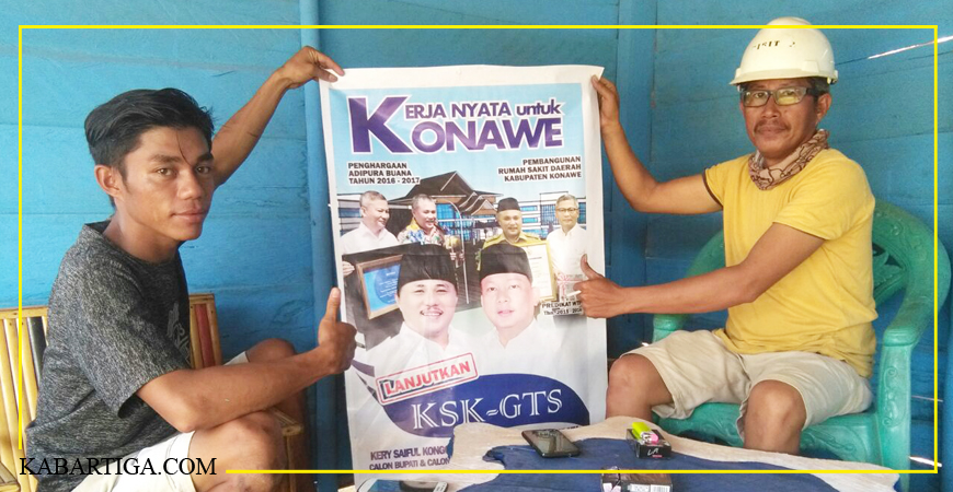 Warga Kabupaten Konawe Bangun Posko Pemenangan KSK-GTS Secara Sukarela