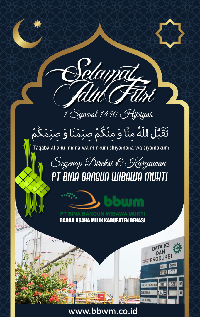 PT Bina Bangun Wibawa Mukti  mengucapkan 'Selamat Idul Fitri 1440H'